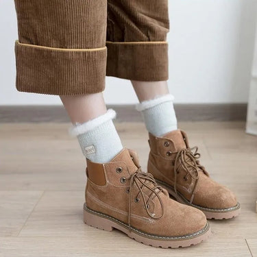 Fluffy Top Thick Tube Sock: Cute socks with an embroidered badge, ideal for colder days from NSE Imports #2.